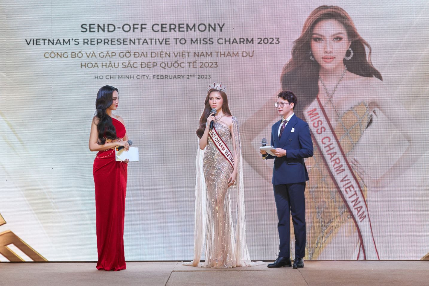 MISSCHARMVIETNAM SENDOFF 17 Thanh Thanh Huyền mang Bánh tráng đến Miss Charm 2023