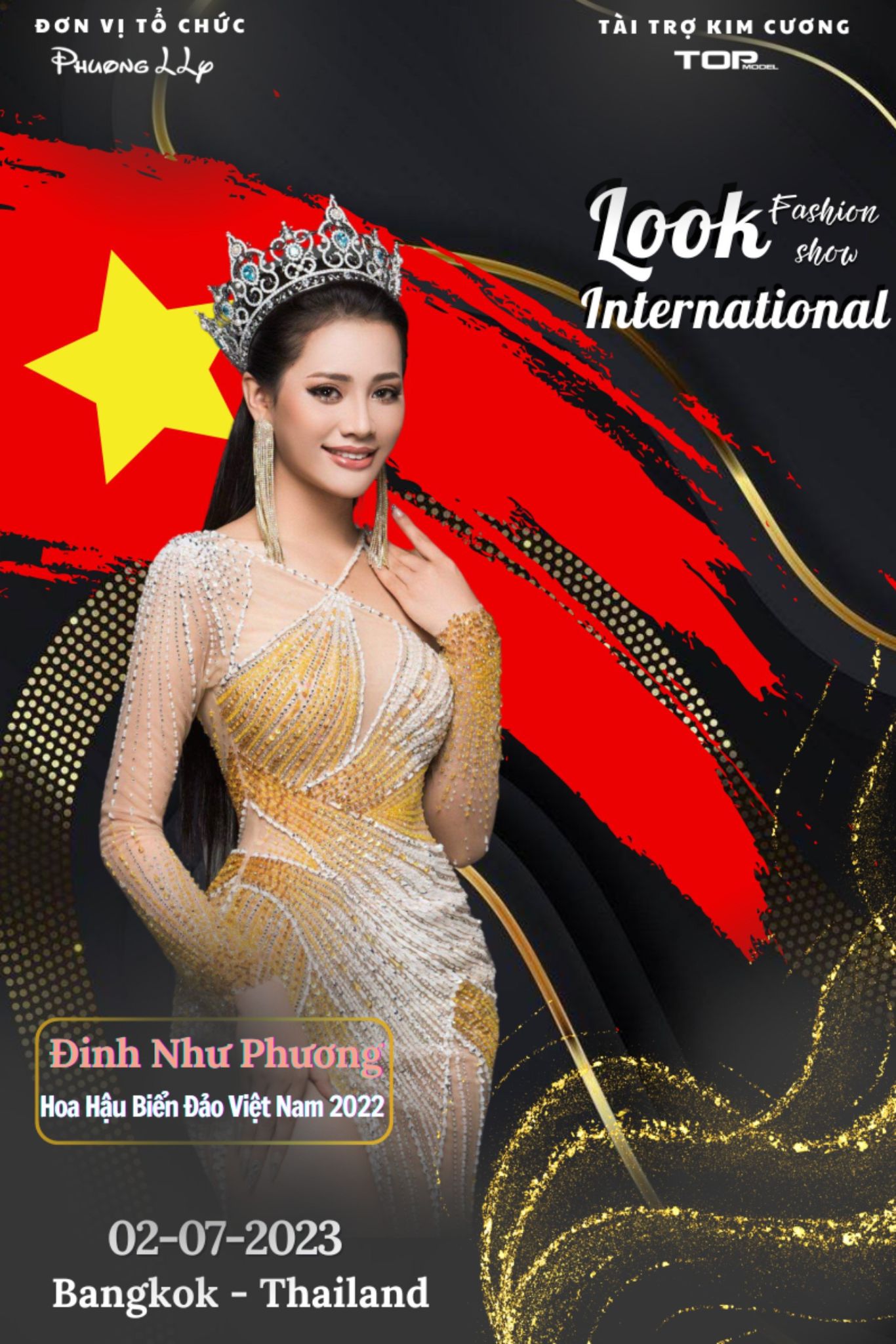 Hoa hậu Biển đảo Việt Nam 2022 Đinh Như Phương NTK Phương Hồ tổ chức show thời trang đầu tiên tại nước ngoài