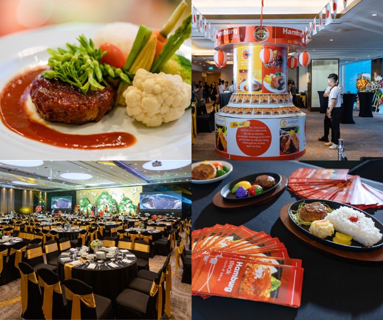 CẨM CẢNH MÓN ĂN VÀ QUẦY TRƯNG BÀY Chính thức khai trương nhà máy Hamburg Steak công nghệ Nhật đầu tiên tại Việt Nam