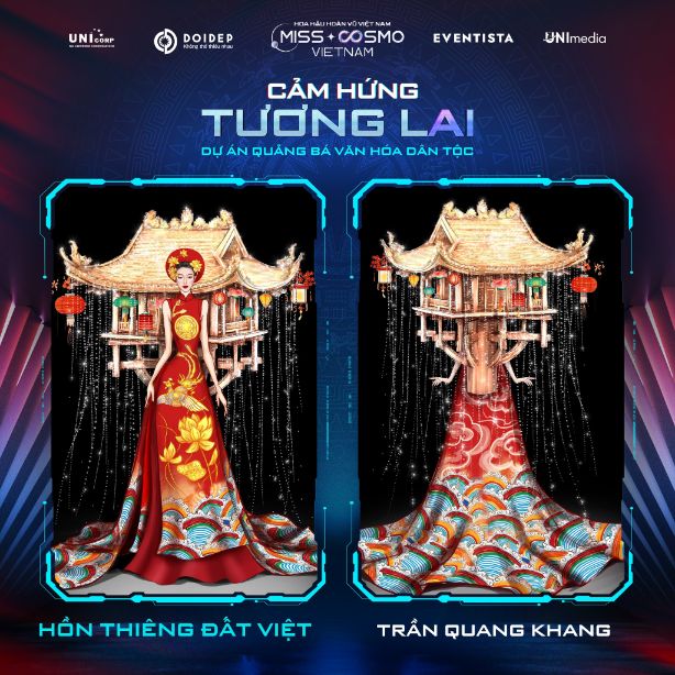 HỒN THIÊN ĐẤT VIỆT TRẦN QUANG KHANG Hàng loạt thiết kế bứt phá tại Dự án Quảng bá Văn hóa Dân tộc   Miss Cosmo Vietnam 2023