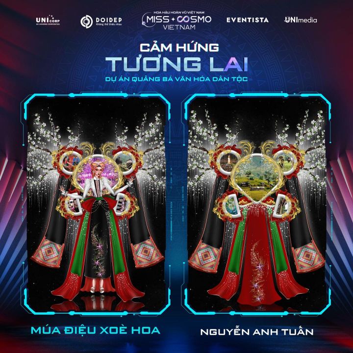 MÚA ĐIỆU XÒA HOA Ấn tượng với dự án Quảng bá Văn hóa Dân tộc   Miss Cosmo Vietnam 2023