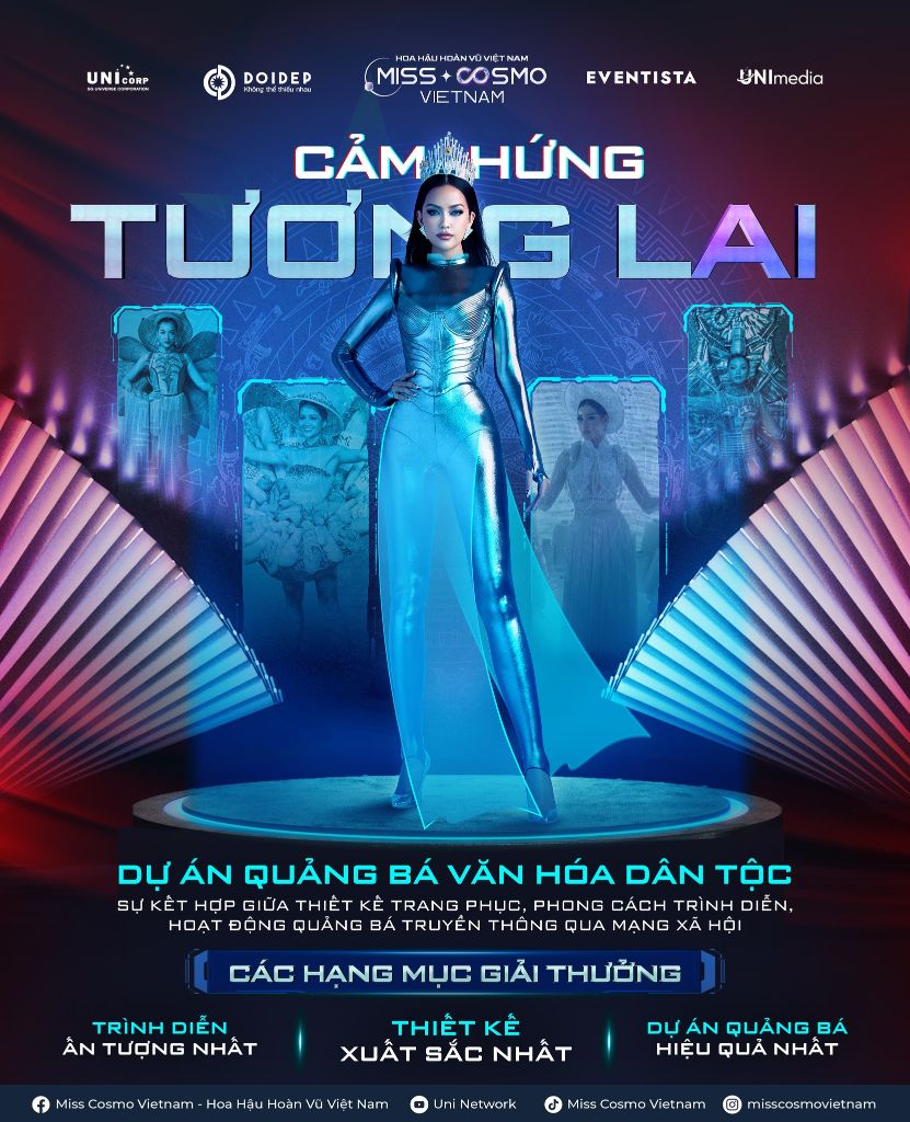 POSTER CÔNG BỐ CUỘC THI Ấn tượng với dự án Quảng bá Văn hóa Dân tộc   Miss Cosmo Vietnam 2023