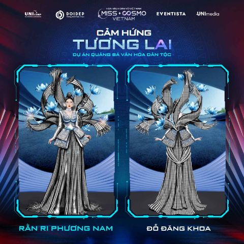RẰN RI PHƯƠNG NAM ĐỖ ĐĂNG KHOA Hàng loạt thiết kế bứt phá tại Dự án Quảng bá Văn hóa Dân tộc   Miss Cosmo Vietnam 2023