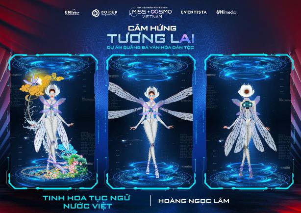 TINH HOA TỤC NGỮ VIỆT NAM HOÀNG NGỌC LÂM Hàng loạt thiết kế bứt phá tại Dự án Quảng bá Văn hóa Dân tộc   Miss Cosmo Vietnam 2023