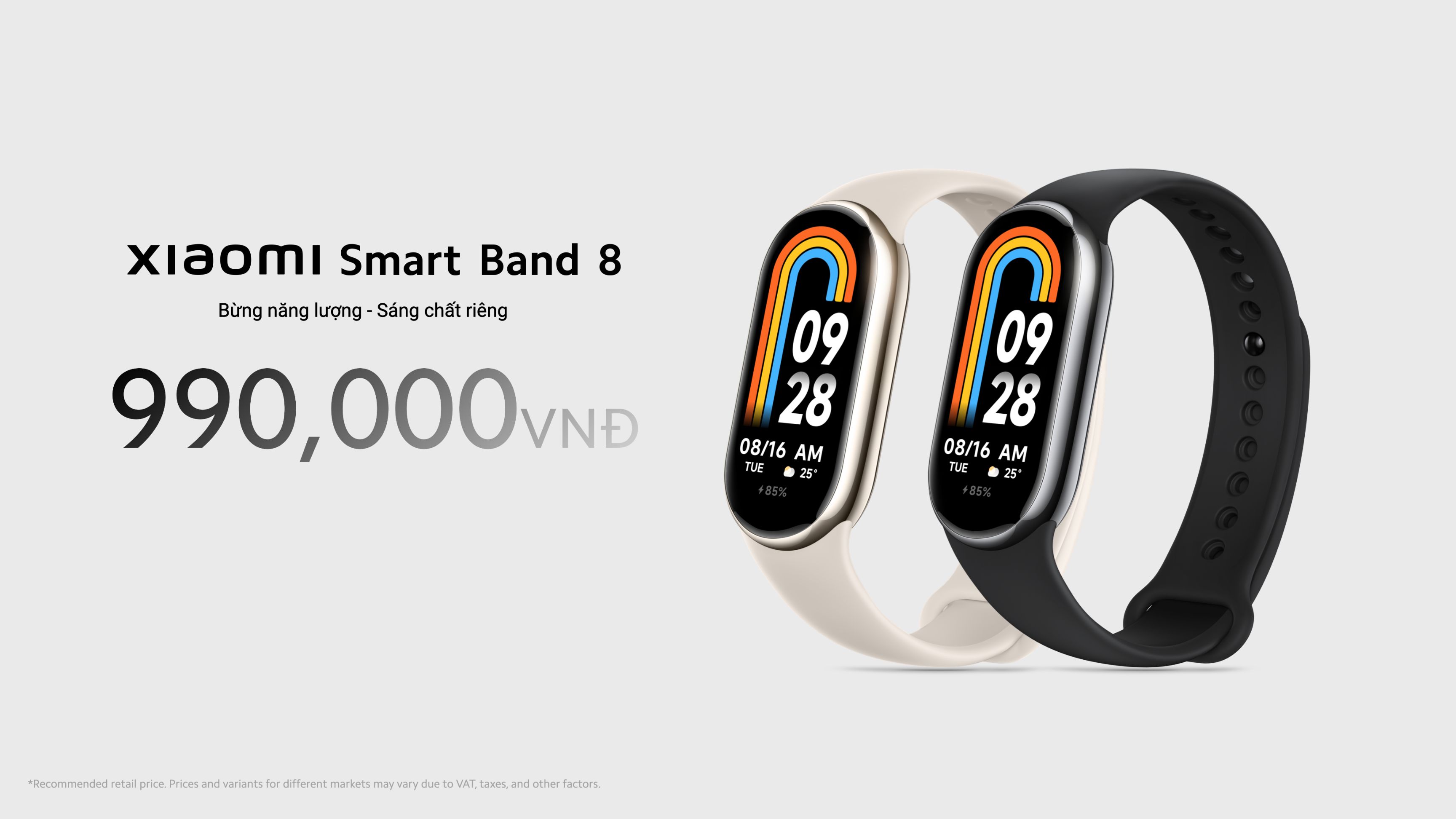 Xiaomi Smart Band 8 Series 1 Xiaomi Smart Band 8: Màn hình 60Hz, pin dùng 2 tuần, giá chỉ 990.000 đồng