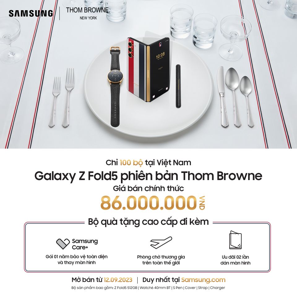 Ảnh 5 Samsung x Thom Browne Samsung ra mắt phiên bản giới hạn Galaxy Z Fold5 Thom Browne