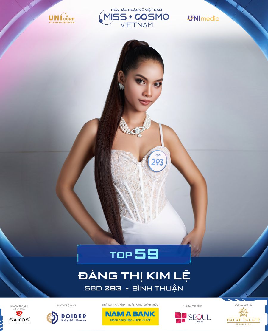 SBD 293 ĐÀNG THỊ KIM LỆ Lộ diện 10 thí sinh đầu tiên của Top 59 Miss Cosmo Vietnam 2023
