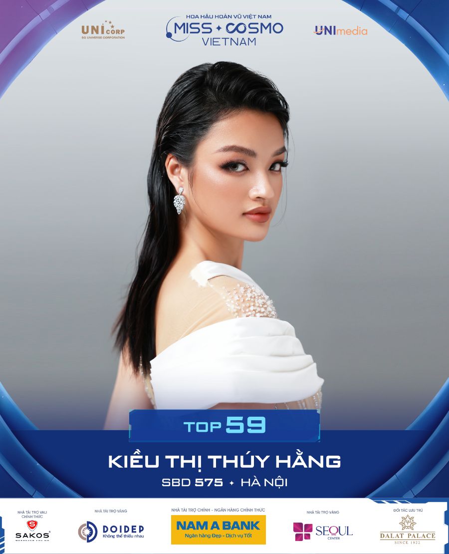 SBD 575 KIỀU THỊ THÚY HẰNG Miss Cosmo Vietnam 2023 tiếp tục công bố thêm 10 thí sinh bước vào Top 59