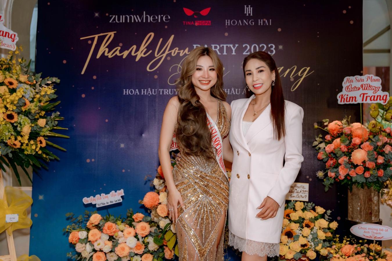 Hoa Hậu Truyền Thông Châu Á 7 Diễn viên Lý Hương chúc mừng Kim Trang đạt giải Hoa hậu Truyền thông Châu Á