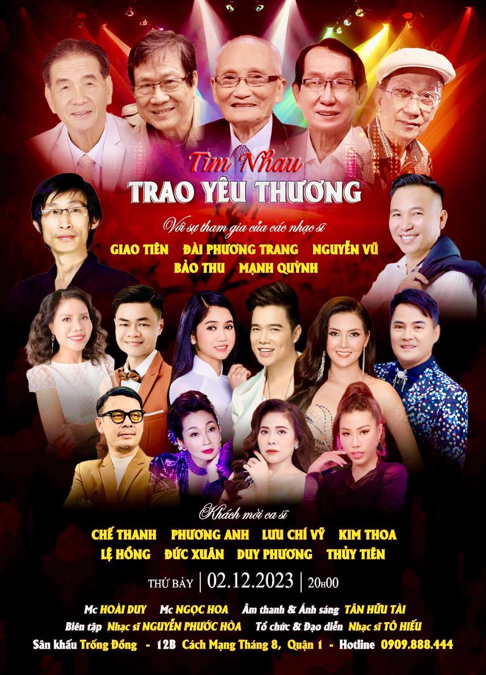 Poster đêm nhạc Nhạc sĩ Tô Hiếu tổ chức đêm nhạc gây quỹ giúp đỡ nhạc sĩ khó khăn