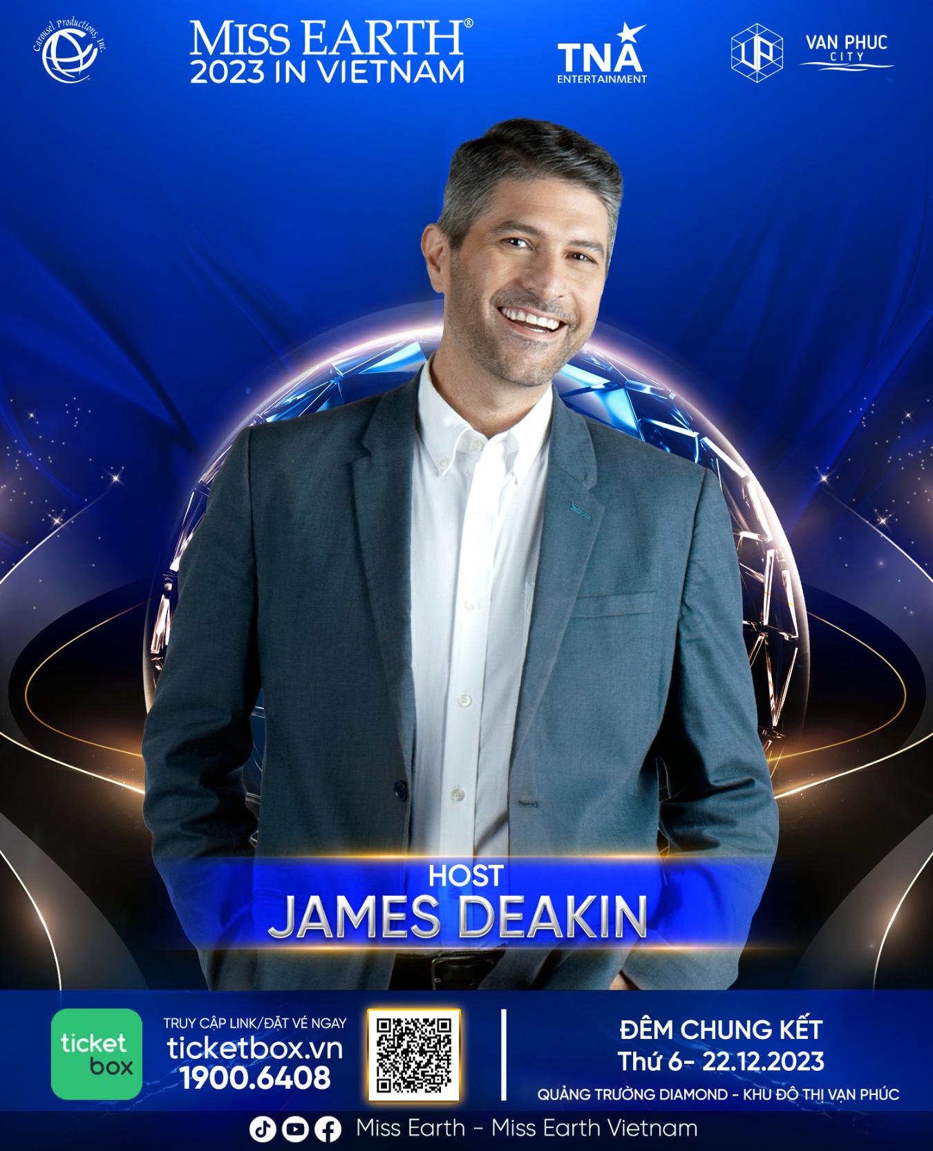 Host James Deakin Hé lộ dàn nghệ sĩ trình diễn trong chung kết Miss Earth 2023