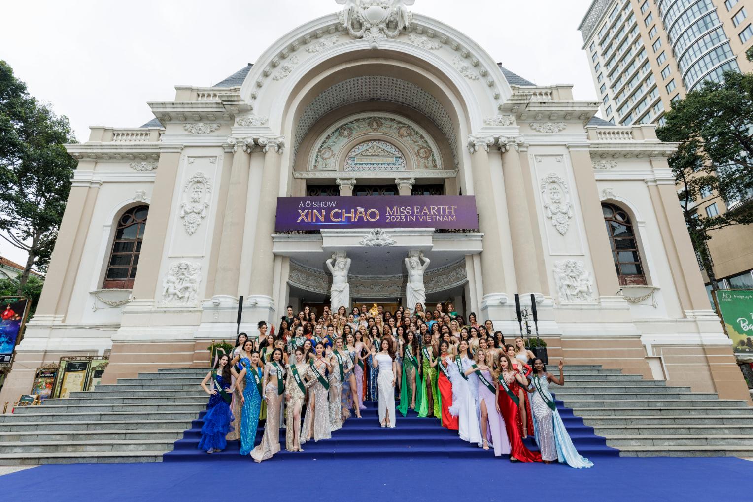 Miss Earth 12 90 thí sinh Miss Earth 2023 hội ngộ, lộng lẫy đọ sắc thảm xanh