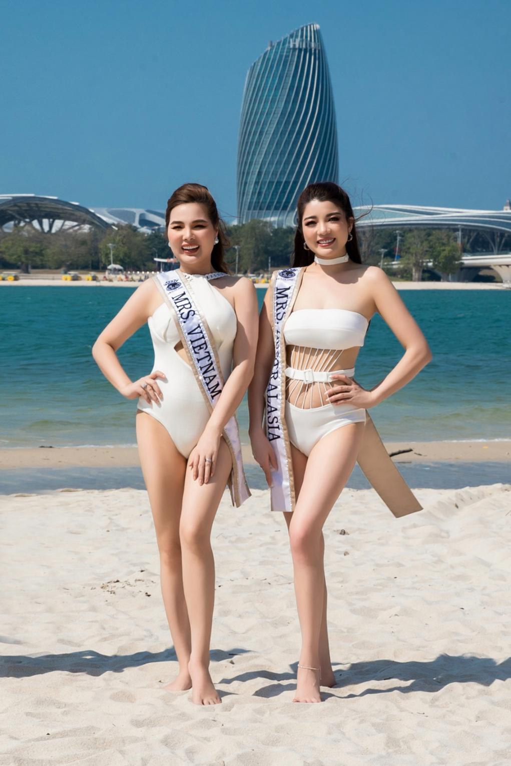 Hoa hậu Ngọc Trang 1 Hoa hậu Ngọc Trang rạng ngời thả dáng bikini cùng dàn thí sinh Mrs Globe 2024
