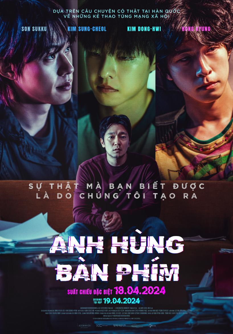 Poster Main Trailer 2 Anh Hùng Bàn Phím: Phim mới của tài tử Son Sukku với đề tài nóng của xã hội