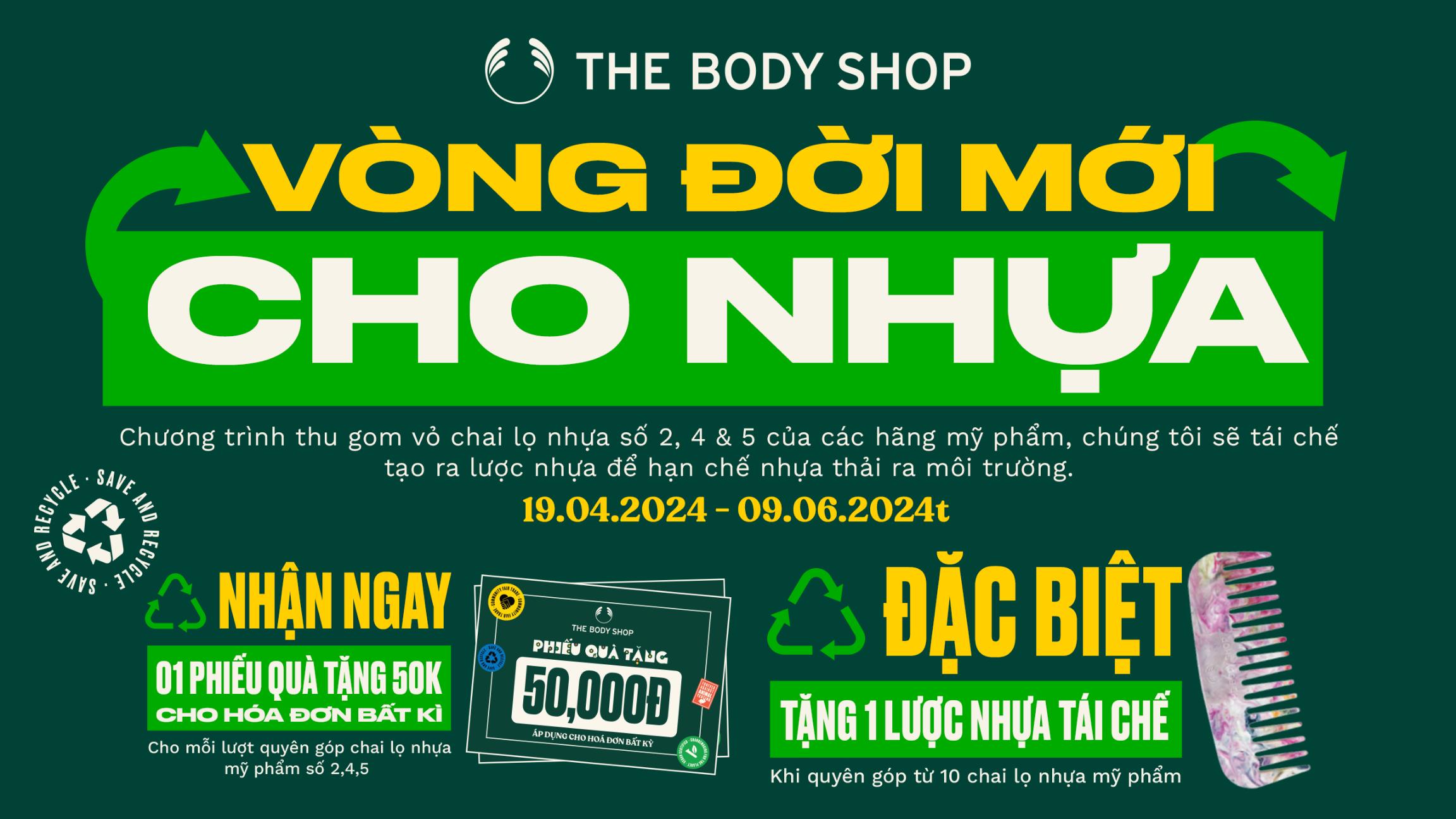 The Body Shop 1.1 Tái sinh vòng đời mới cho nhựa cùng The Body Shop