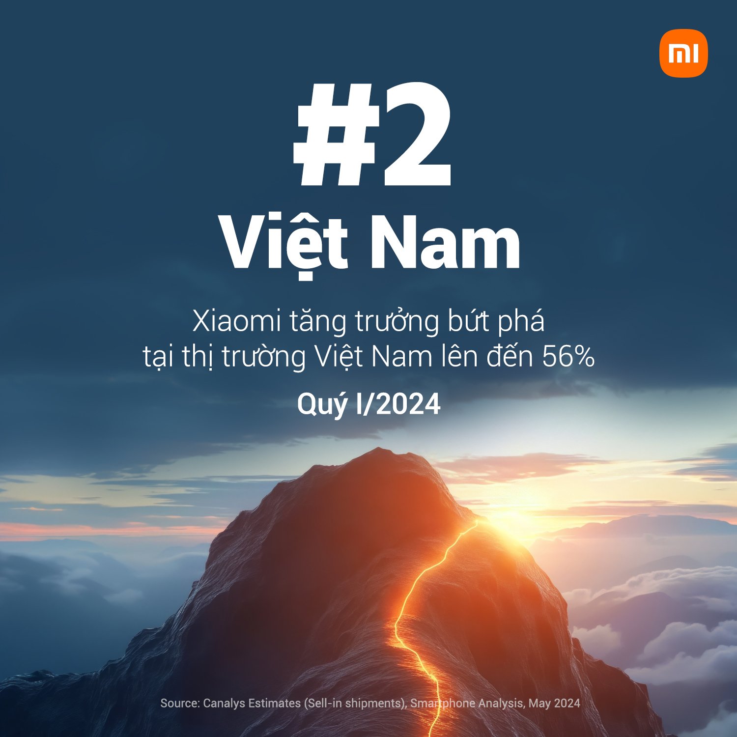 Xiaomi Top 2 Tăng trưởng đến 56%, Xiaomi giành lại vị trí số 2 tại thị trường smartphone Việt Nam