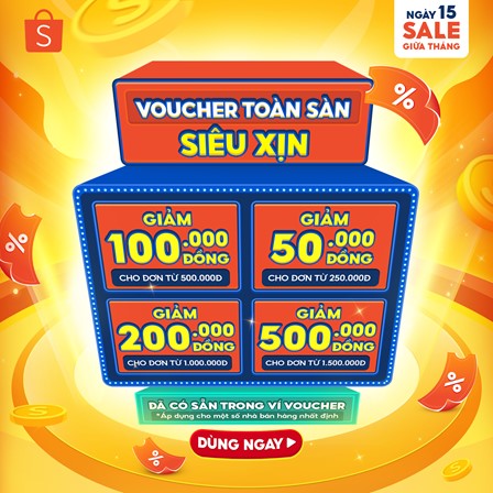 15.07 05 Giải nhiệt nhu cầu mua sắm hè với loạt ưu đãi từ Ngày 15 Sale Giữa Tháng trên Shopee