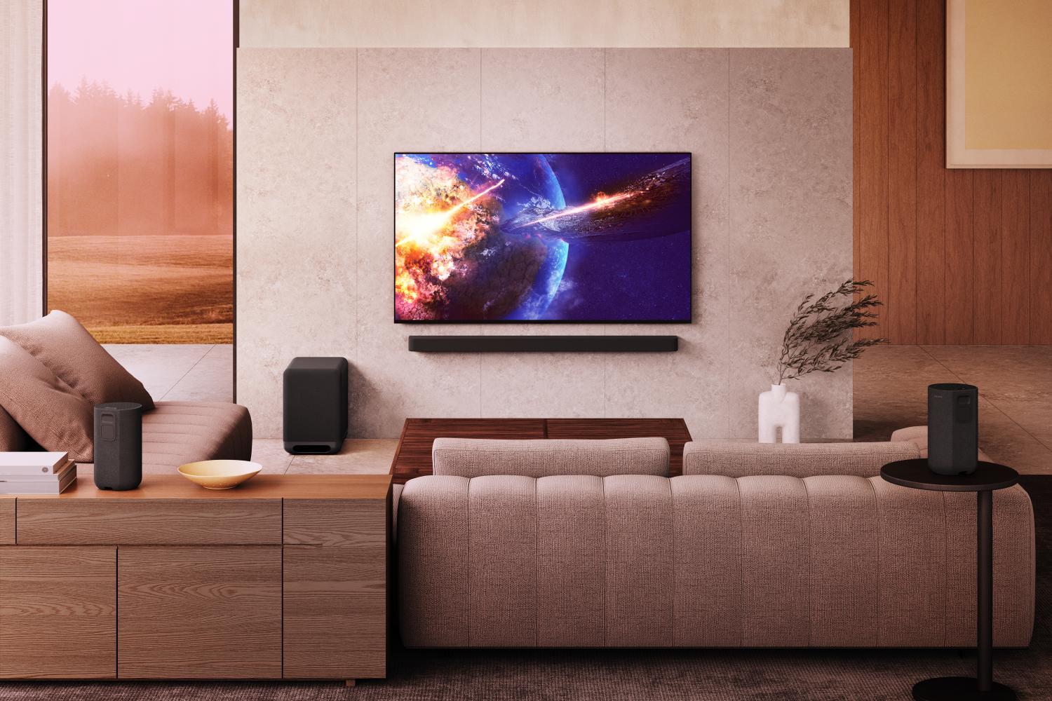 Sony BRAVIA Theatre Bar 9 khi kết hợp cùng các loa phụ trợ Thăng hoa rạp phim tại gia với bộ đôi loa thanh Sony BRAVIA Theatre Bar 9 và Bar 8