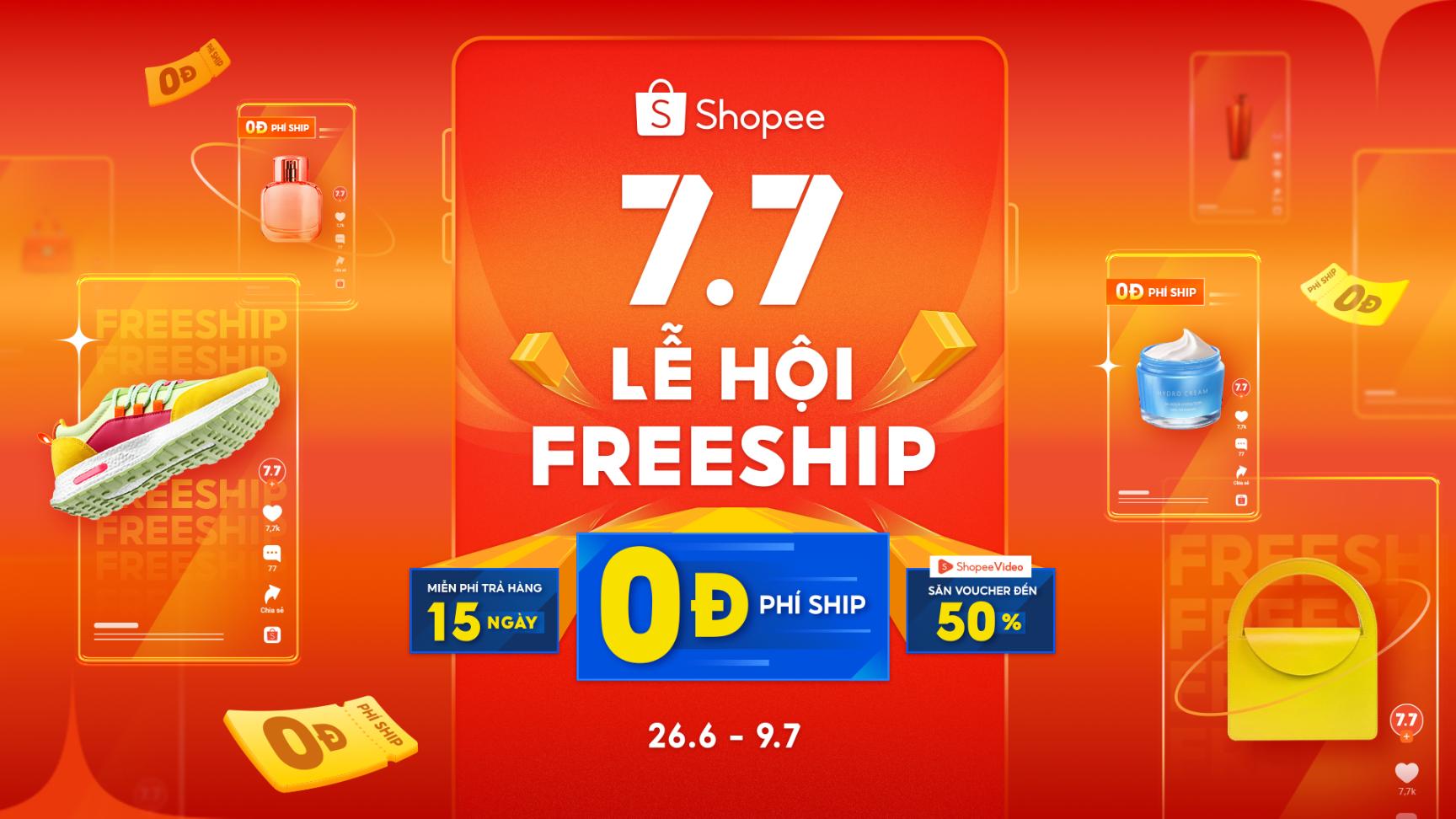 shopee 5 Nội thất bỗng bớt cồng kềnh nhờ deal xịn với phí ship 0 đồng từ siêu sale Shopee 7.7