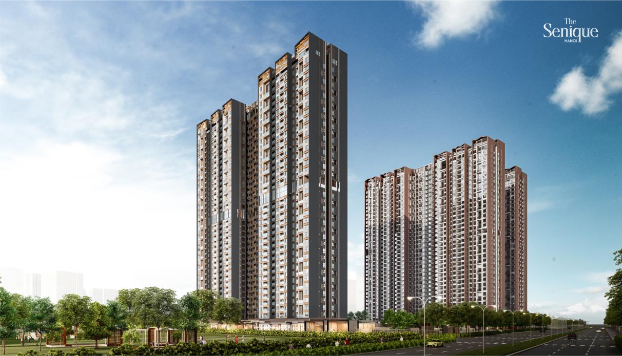 01. The Senique Hanoi Phối cảnh CapitaLand Development giới thiệu dự án The Senique Hanoi với 2.150 căn hộ cao cấp tại phía Đông Thủ đô