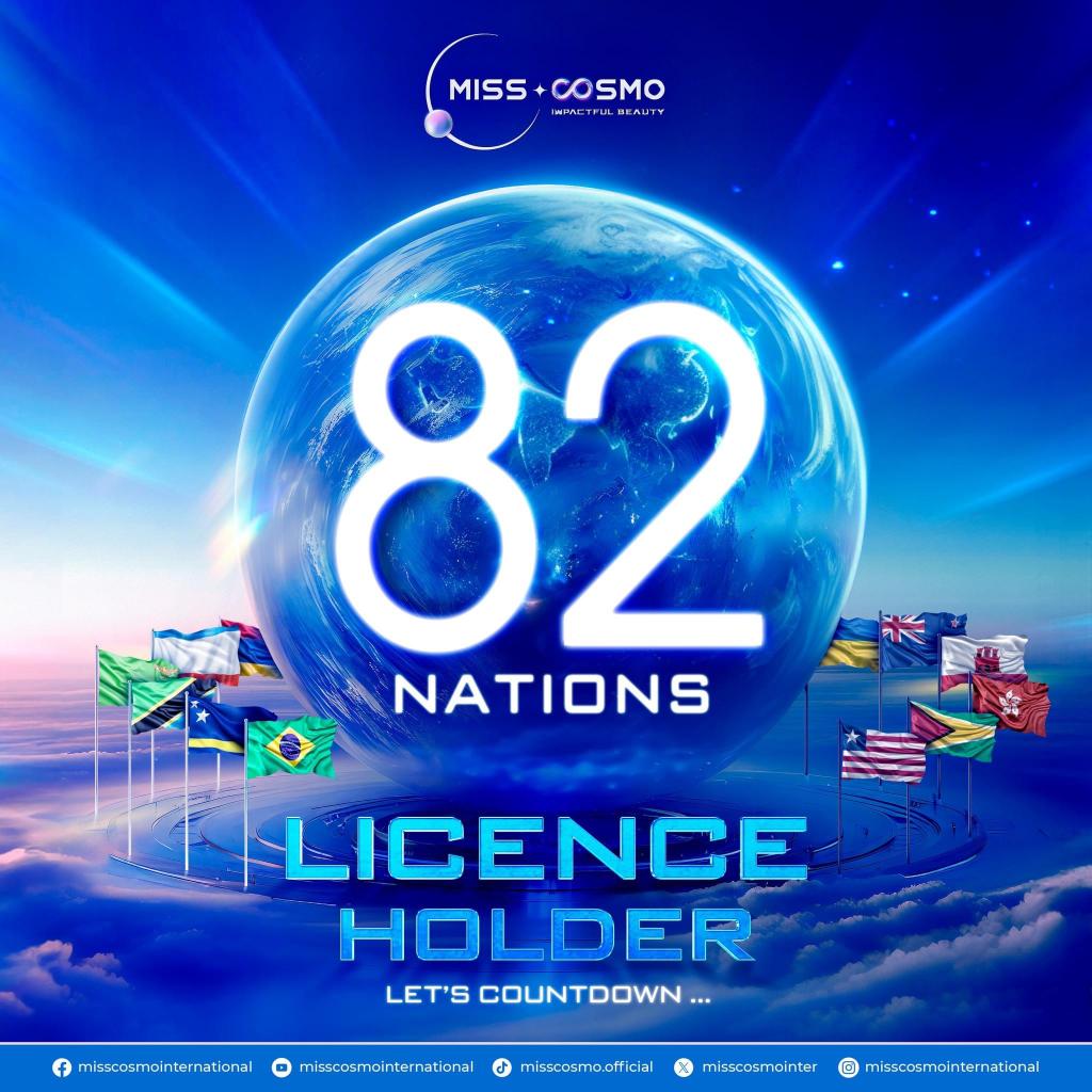 AW 82 NATIONS 1 82 quốc gia và lãnh thổ giữ bản quyền tham gia Miss Cosmo 2024