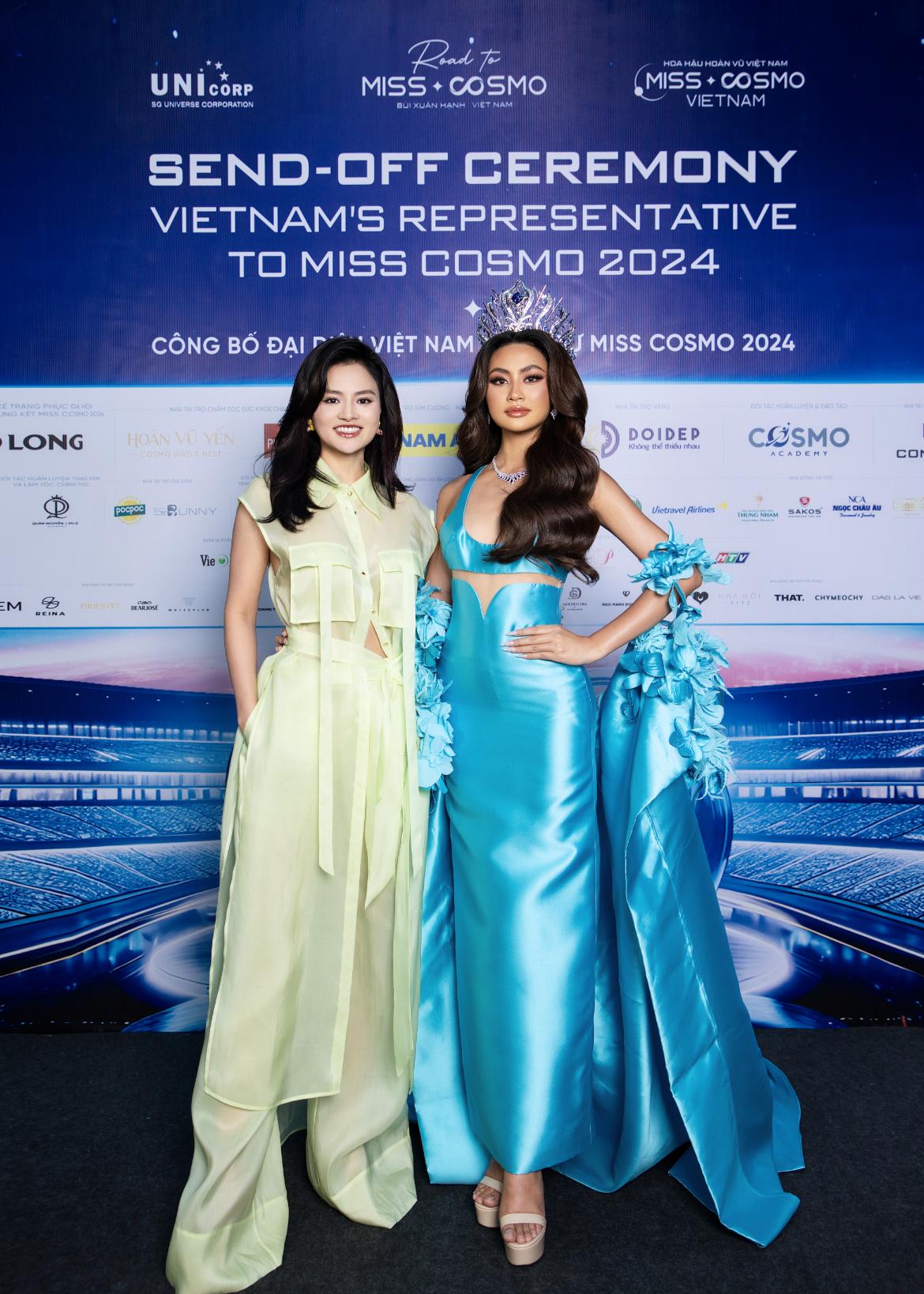 Xuân Hạnh Đương kim Hoa hậu Hoàn vũ Việt Nam là đại diện Việt Nam tham gia Miss Cosmo 2024 1 Xuân Hạnh chính thức nhận sash đại diện Việt Nam tham gia Miss Cosmo 2024