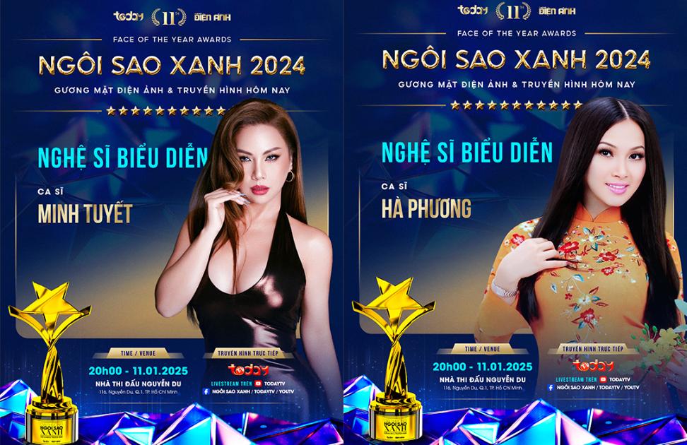 Hà Phương Minh Tuyết Gala trao giải thưởng Ngôi Sao Xanh 2024 quy tụ hơn 300 ngôi sao trong nước lẫn quốc tế