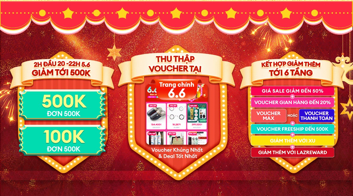 Lazada 2 HOT hơn cả nhiệt độ mùa hè, Lazada tung loạt ưu đãi đậm sâu dịp 6.6