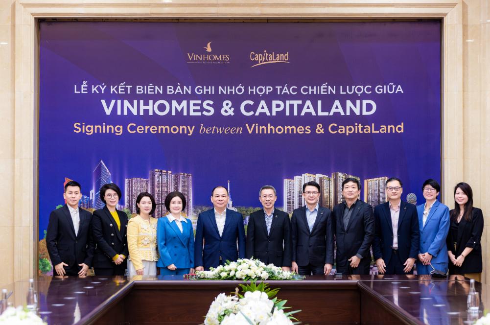 CapitaLand Development hợp tác chiến lược cùng Vinhomes và ra mắt dự án trị giá 800 triệu đô Ảnh 1 MoU Signing CapitaLand Development hợp tác chiến lược cùng Vinhomes và ra mắt dự án trị giá 800 triệu đô