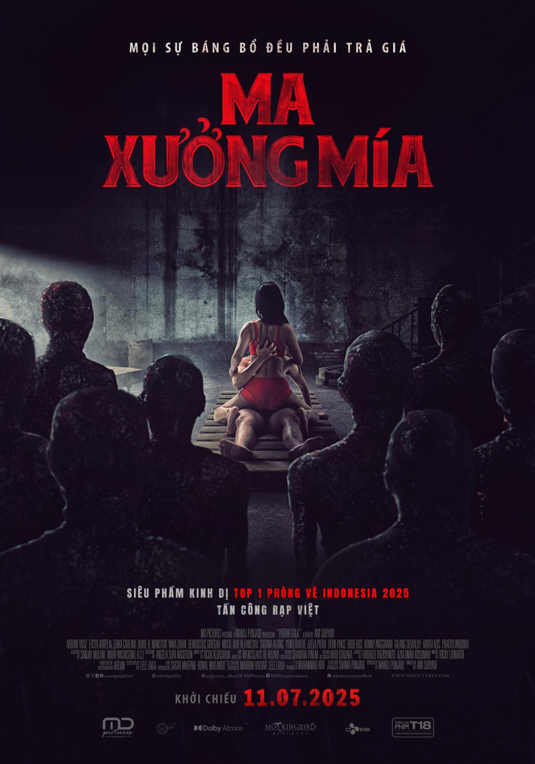 PG teaser poster 1 Ma Xưởng Mía: Siêu phẩm kinh dị Top 1 phòng vé Indonesia 2025 đổ bộ rạp Việt
