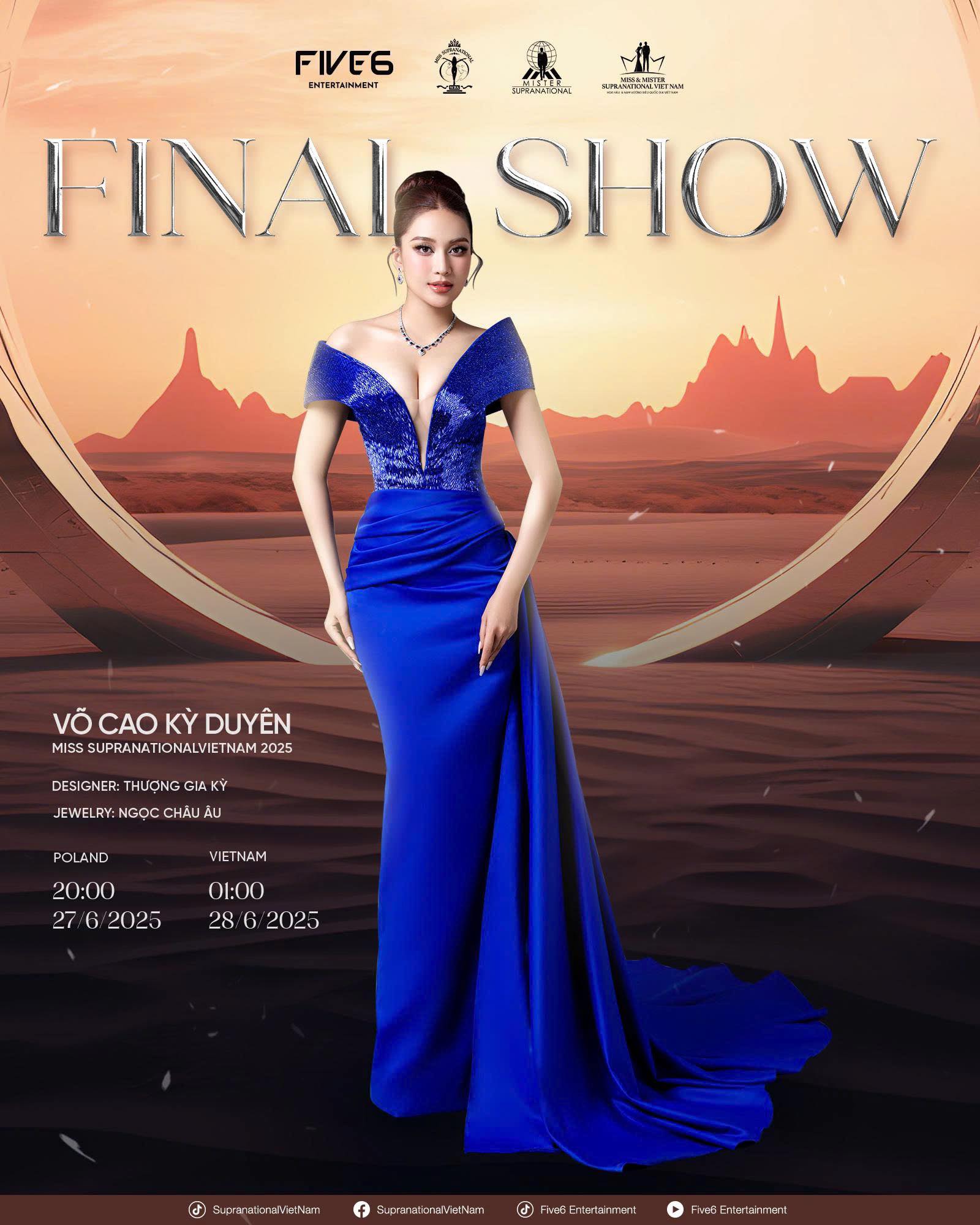 Võ Cao Kỳ Duyên 1 Hoa hậu Võ Cao Kỳ Duyên hé lộ trang phục trong đêm chung kết Miss Supranational 2025