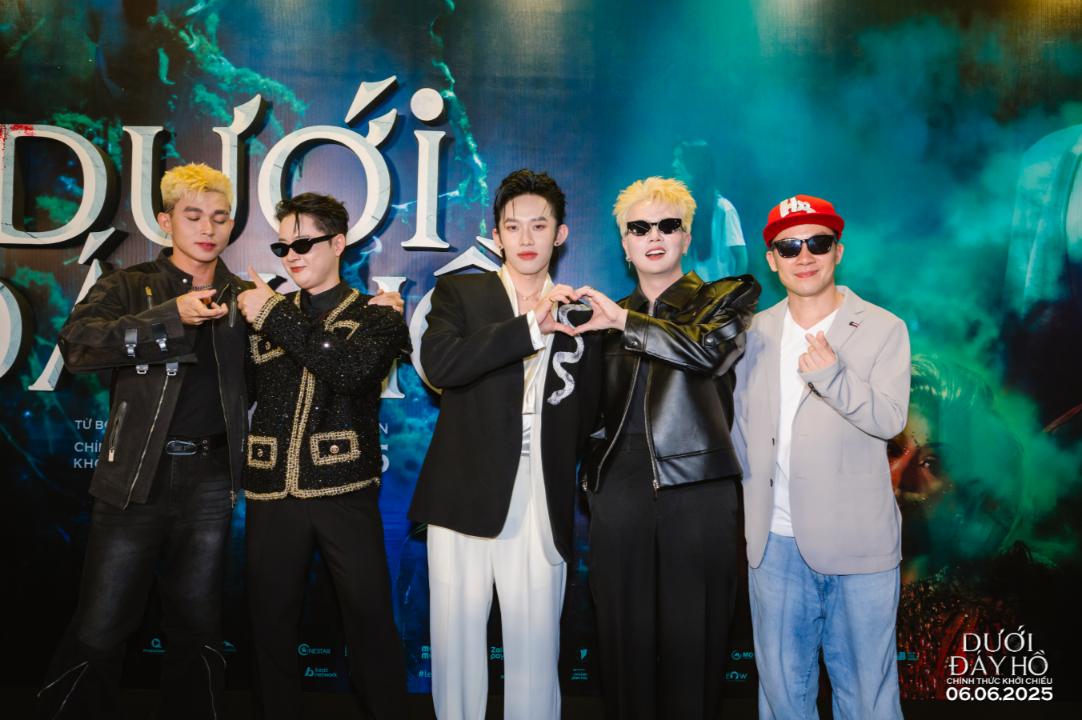 duoi day ho 5 Dàn Anh Trai Vượt Ngàn Chông Gai đổ bộ thảm đỏ Dưới Đáy Hồ