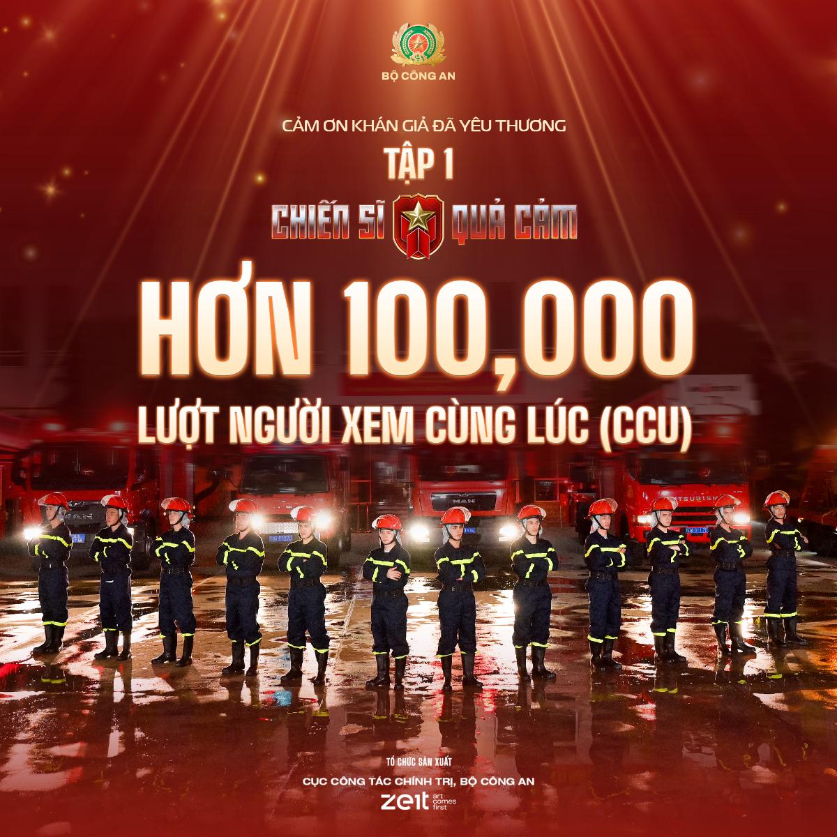 Thành tích 100k CCU “Chiến sĩ quả cảm” gây bão toàn diện ngay tập 1 với loạt thành tích vượt kỳ vọng