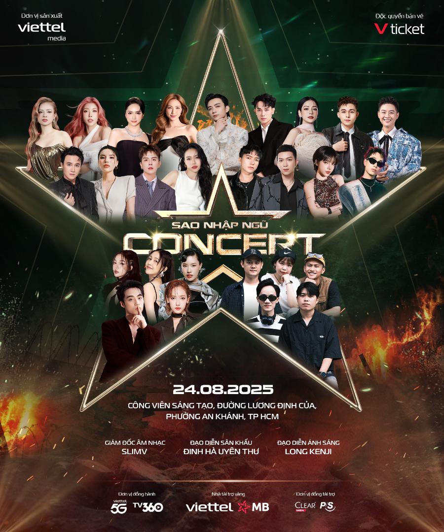 1. Poster Concert 1 Concert Sao Nhập Ngũ: Ekip hàng đầu Việt Nam hội tụ, hứa hẹn một đêm bùng nổ
