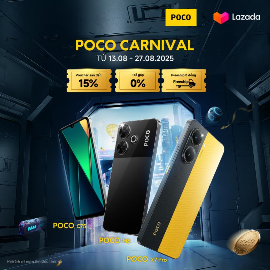 POCO Laz 2 POCO khởi động chiến dịch POCO Carnival 2025, ưu đãi hấp dẫn mừng thương hiệu 7 tuổi