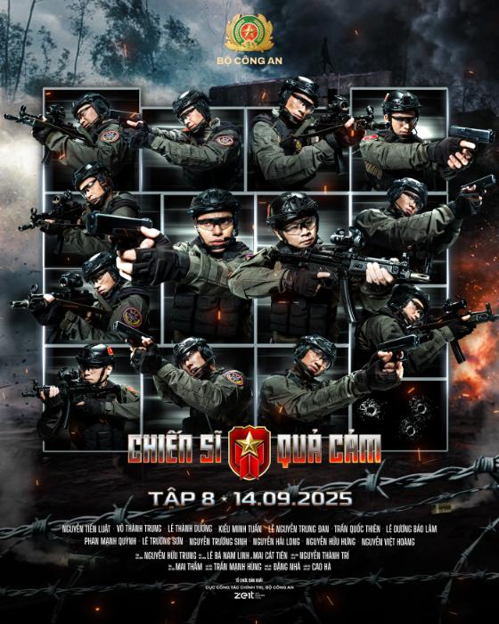 EP8 POSTER OFFICIAL Lê Dương Bảo Lâm kiệt sức đến mức ngã khuỵu tại Chiến Sĩ Quả Cảm