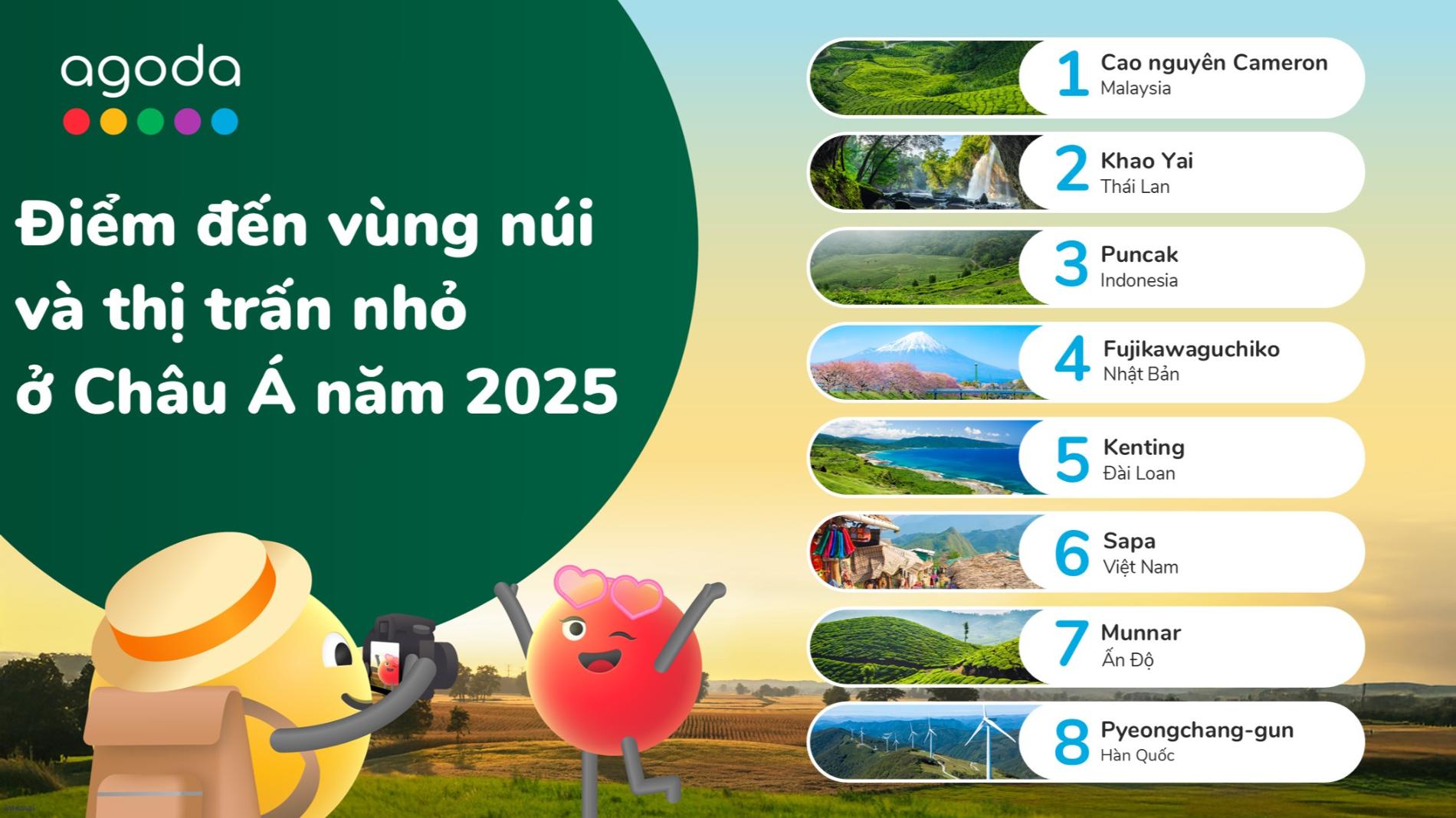 Visual VN 1 Sapa xuất hiện trong danh sách các điểm đến vùng núi và thị trấn nhỏ được Agoda vinh danh