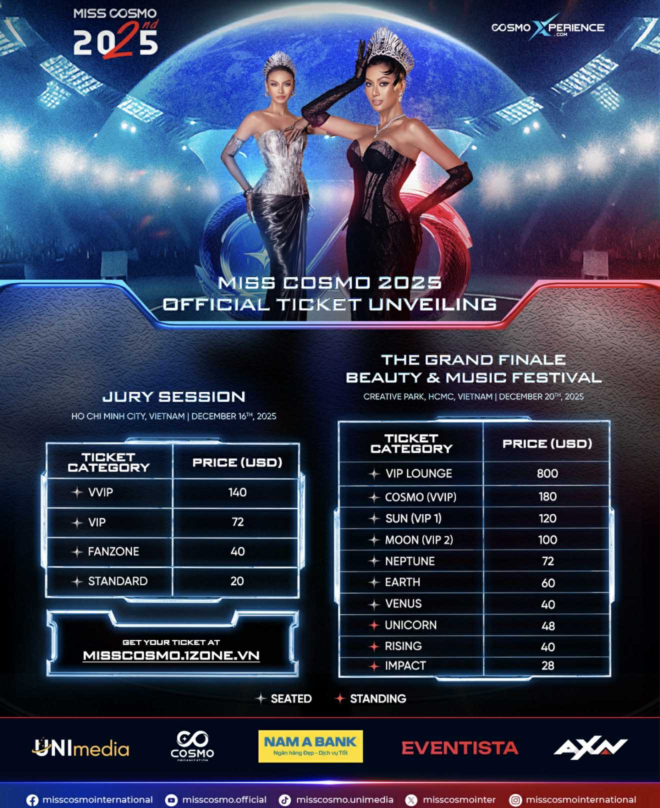  Queen B Bonang Matheba làm host đêm chung kết Miss Cosmo 2025