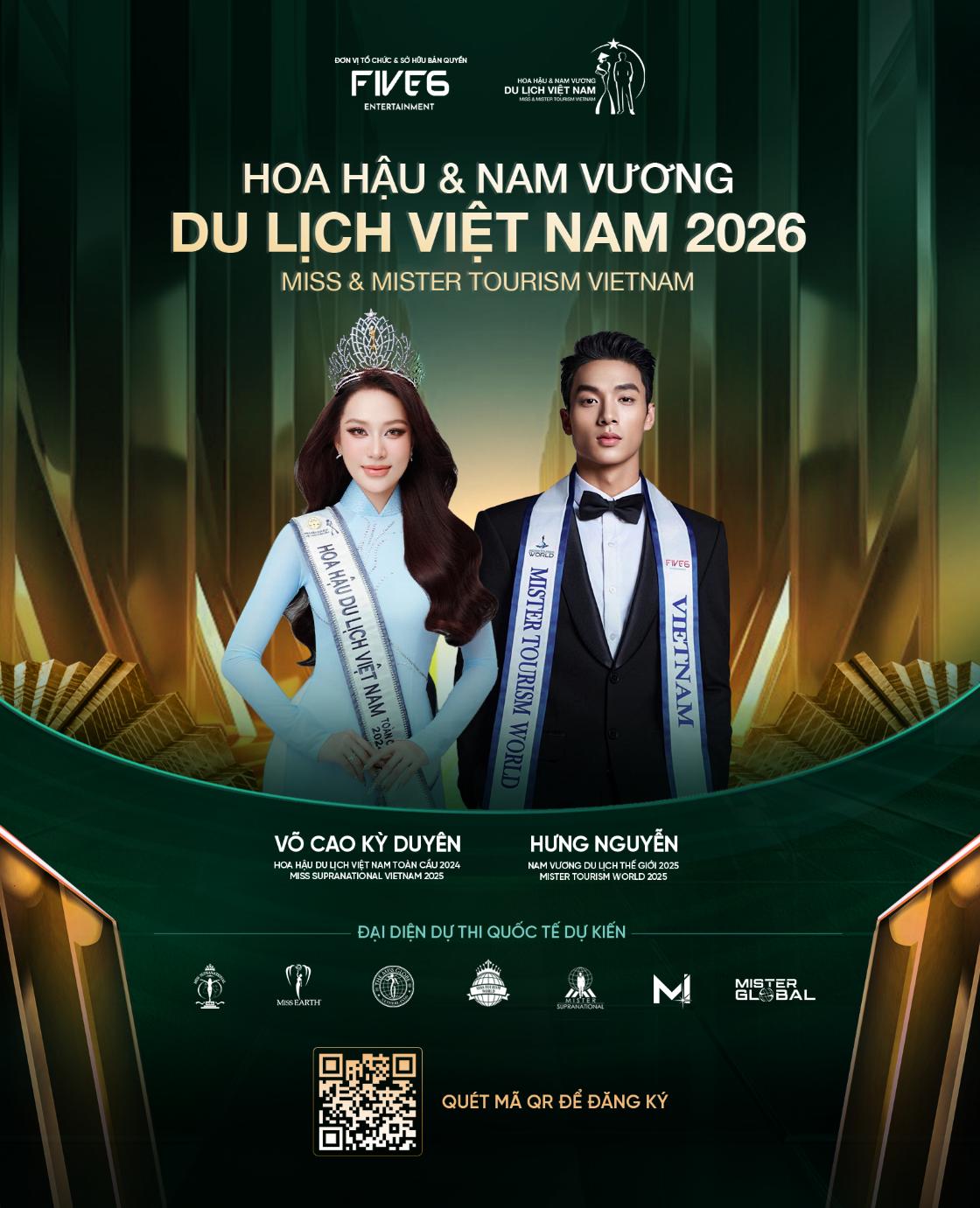 Hoa hậu Nam vương Du lịch Việt Nam 2026 1 Hoa hậu & Nam vương Du lịch Việt Nam 2026 tìm 10 đại diện đi quốc tế