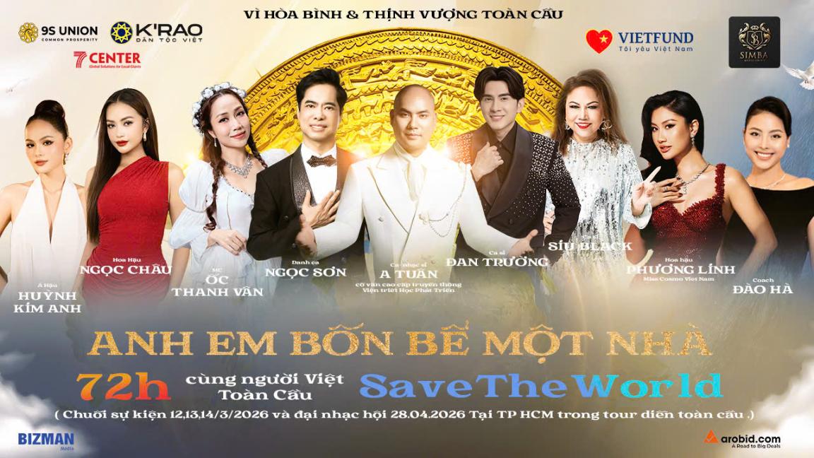 poster show Ngọc Sơn, Đan Trường, Siu Black quy tụ trong chuỗi sự kiện 72h do A Tuân khởi xướng