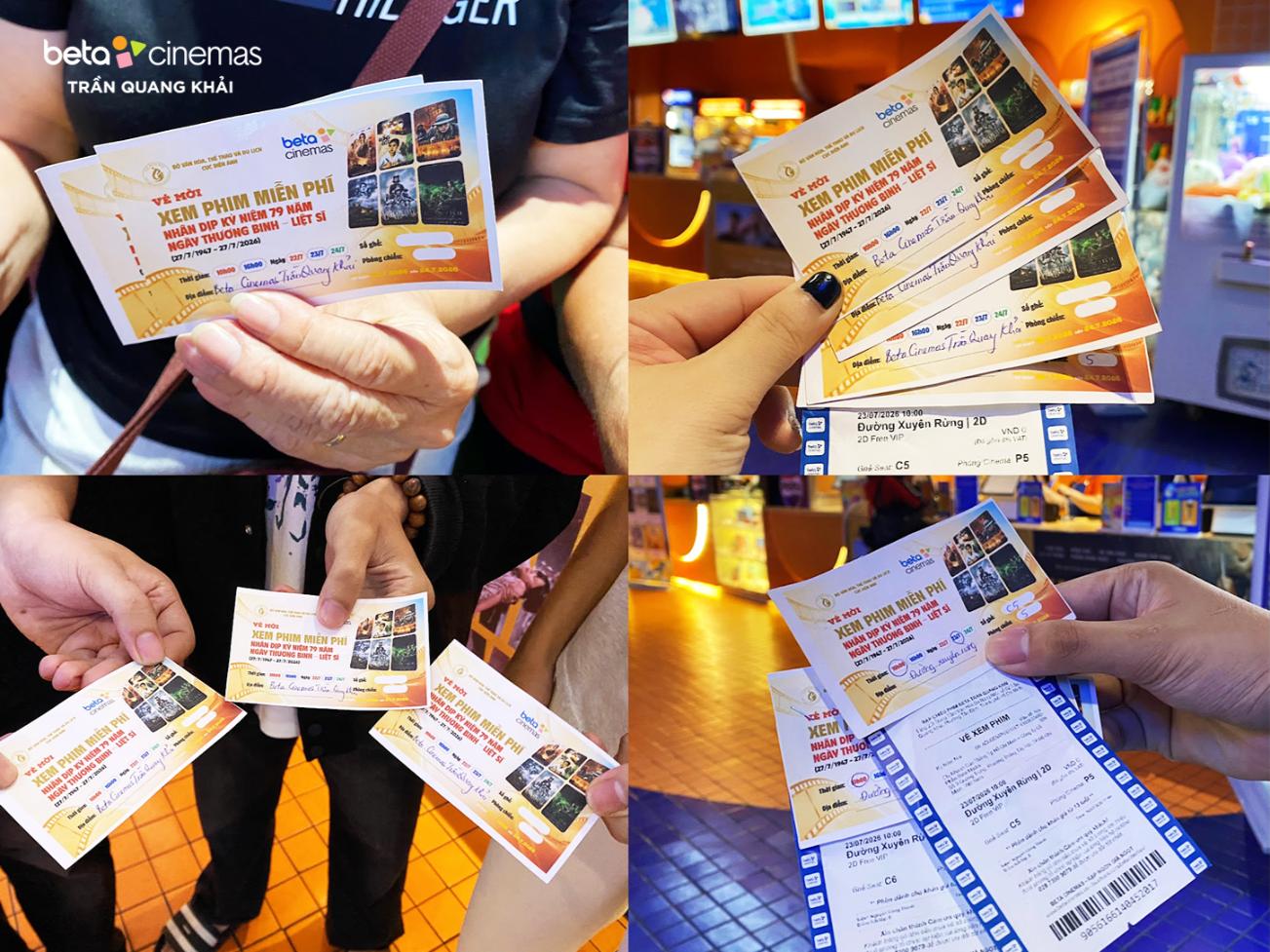 phát vé miễn phí Beta Cinemas Trần Quang Khải tổ chức chiếu miễn phí ba tác phẩm điện ảnh lịch sử