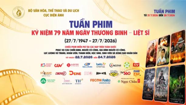 poster tuần lễ phim Beta Cinemas Trần Quang Khải tổ chức chiếu miễn phí ba tác phẩm điện ảnh lịch sử