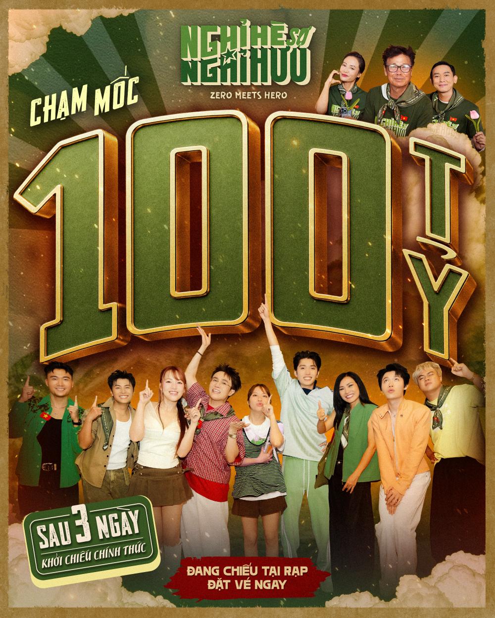 Nghỉ Hè Sợ Nghỉ Hưu cán mốc 100 tỷ đồng doanh thu sau 4 ngày khởi chiếu chính thức Poster 100 Ty Dong 1 Nghỉ Hè Sợ Nghỉ Hưu cán mốc 100 tỷ đồng doanh thu sau 4 ngày khởi chiếu chính thức