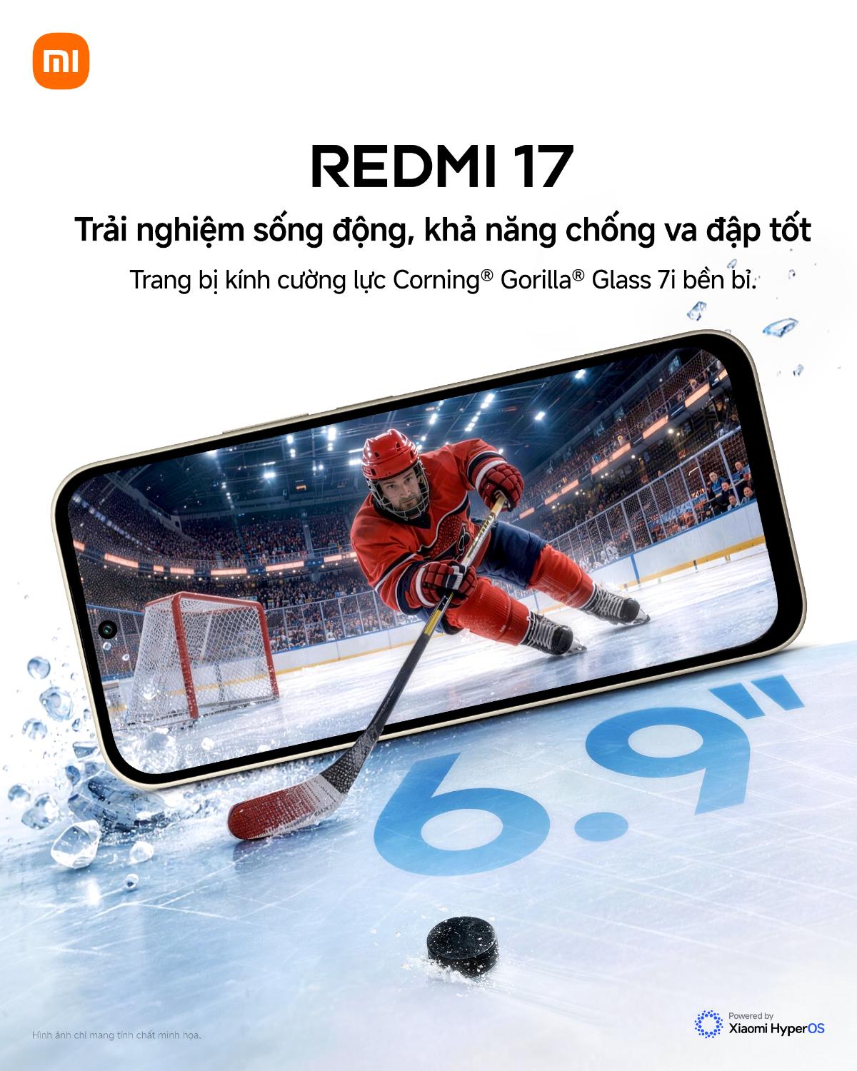 REDM 17 Durable 69 inch display 1 Xiaomi ra mắt REDMI 17 Series với pin 7.500mAh, thiết kế trẻ trung, giá từ 5,5 triệu đồng