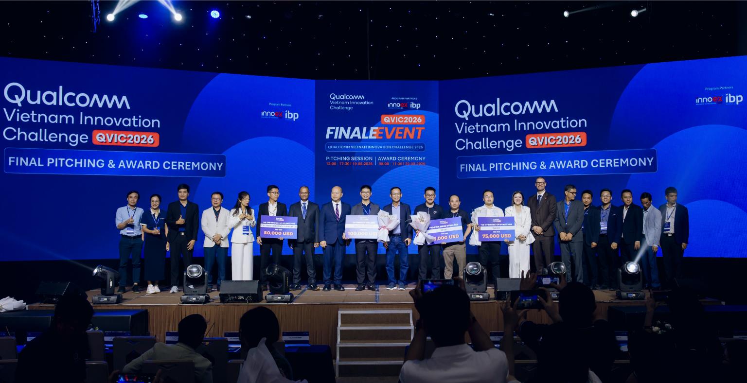 QVIC 3 Qualcomm công bố kết quả chung kết cuộc thi Thử thách đổi mới sáng tạo QVIC 2026