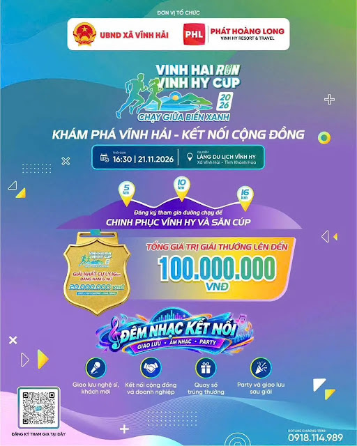 vinh hy 11 Công Ty TNHH Phát Hoàng Long Ninh Thuận tổ chức Giải chạy Vĩnh Hải Run – Vĩnh Hy Cup